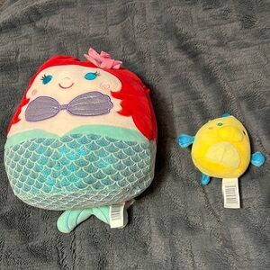 ariel and flounder squishmallows